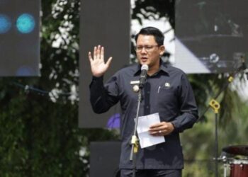 Wakil Bupati Sleman, Danang Maharsa saat memberikan sambutan dalam event Pamer (Pekan anak muda eksis dan Kreatif), Jum'at (04/11/2022)