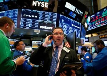 Suasana di Wall Street (Foto: Ant dari Reuters).