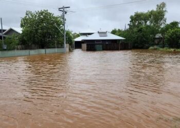 Banjir terlihat di Fitzroy Crossing, Australia, (03/01/2023). (Foto: Ant./ gambar dari media sosial. Callum Lamond/via Reuters/as).