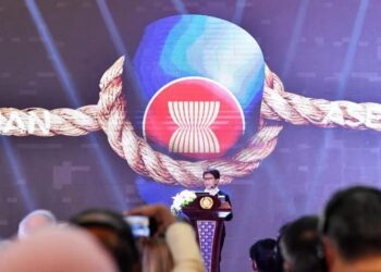 Menlu RI, Retno Marsudi menyoroti isu Myanmar ketika menyampaikan Pernyataan Pers Tahunan Menteri Luar Negeri RI (PPTM) 2023, di Jakarta, Rabu (11/1/2023). (Foto: Ant/HO-Kemlu RI)