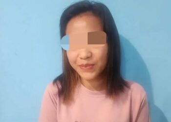 Terduga pelaku ME (24), warga Desa Tanah Besih, Kecamatan Tebing Syahbandar, Kabupaten Serdang Bedagai yang diamankan oleh Polres Tebing Tinggi, Jumat (10/03/2023). (Foto: Ant.).