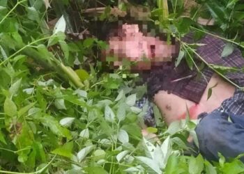 Sosok mayat laki-laki tanpa identitas, diduga tanpa identitas, yang diduga sebagai korban pembunuhan. (Foto: ANT.).