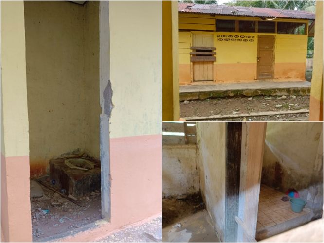 Situasi MCK di SDN 0112 Janjilobi, Kecamatan Barumun diduga tidak berfungsi (foto di kutip Sabtu (30/09/2023) (LimaSisiNews/dok Robert Nainggolan)