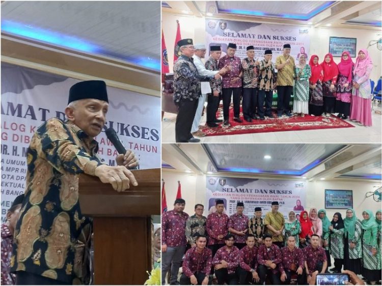 Foto bersama
Prof.DR.H.Muhammad Amin Rais, MA., PH.D bersama jajaran Muhammadiyah Asahan. (mass)