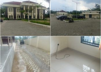 Gedung PN Sibuhuan di Jl KH Dewantara, Kelurahan Pasar Sibuhuan, Kecamatan Barumun. Selasa (23/01/2024) (foto Robert Nainggolan)