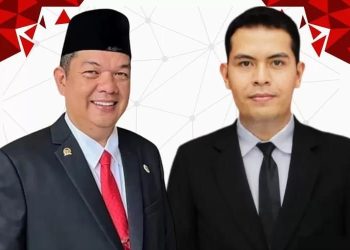 Dr. H. Novri Ompu Sunggu - Bakal Calon Bupati Kabupaten Simalungun (kiri), dan Azi Prata Pangaribuan, Bakal Calon Wakil Bupati Kabupaten Simalungun, siap maju di Pemilihan Kepala Daerah (Pilkada) Kabupaten Simalungun Tahun 2024. (Foto: Mitra News).
