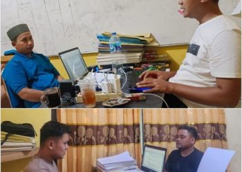 Oknum Kades dan Sekdes di Madina inisial RF dan IS tengah menjalani pemeriksaan di Unit PPA Polres Madina. Selasa (25/06/2024)