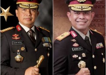 Irjen Pol Agung Setya Imam dimutasi sebagai Pati Bareskrim untuk persiapan penugasan struktur luar (kiri) & Brigjen Pol Whisnu Hermawan menjadi Kapolda Sumut (kanan).