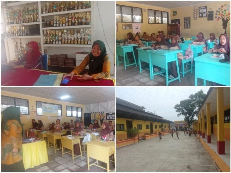 Situasi ruangan belajar dengan warna bangku dan meja yang bervariasi sehingga menimbulkan suasana belajar yang menyenangkan di SDN 0102 Sibuhuan, Sabtu (20/07/2024) Foto: LimaSisiNews/Gabrel