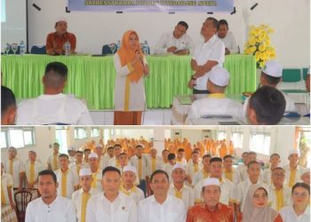 Kasatresnarkoba AKP Beringin Jaya sedang mendengarkan pengalaman dan tanggapan salah satu siswi MAN 1 Panyabungan usai mengikuti sosialisasi P4GN Satresnarkoba Polres Madina. Rabu (08/08/2024) -  Foto: LimaSisiNews/Rz