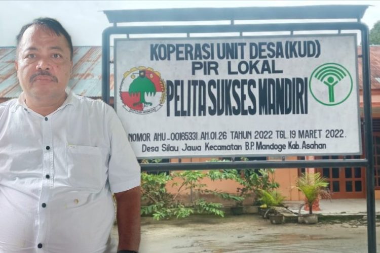 Ketua Tim Penyelesaian W.Manik dan Kantor Koperasi Pelita Sukses Mandiri Desa Silau Jawa. (mass)